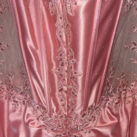 Sherri Hill 56998 rose pink gown - Picture 7 of 9